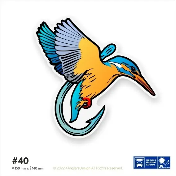 Značkový 4ANGLERSDESIGN samolepka 40