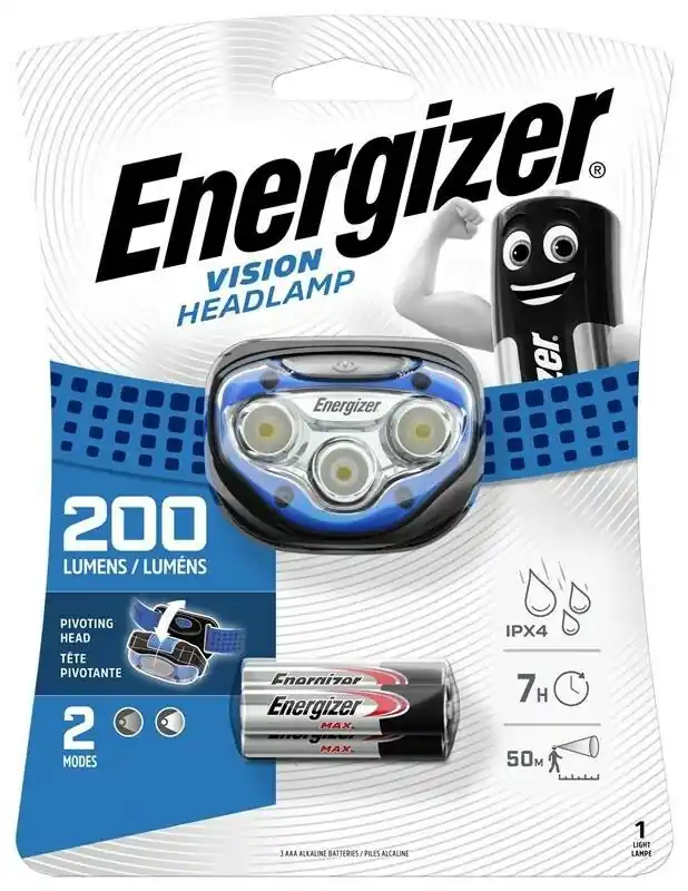 Energizer Vision Headlight 2LED 3xAAA 200lm Cenově Výhodný