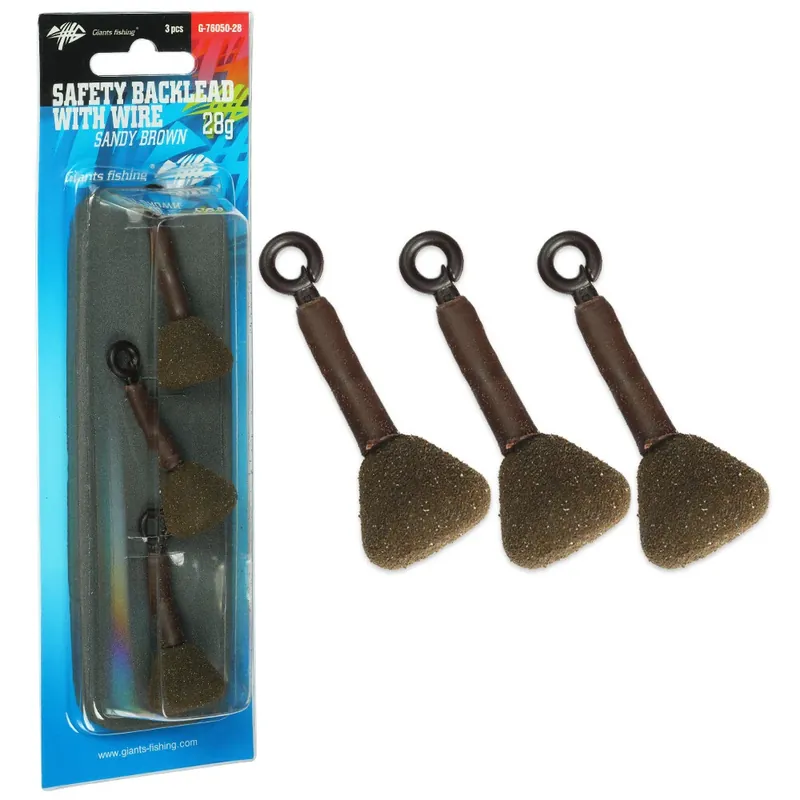 Rychlé Dodání Giants fishing Zátěž Safety Backlead with Wire Sandy Brown(3pc)