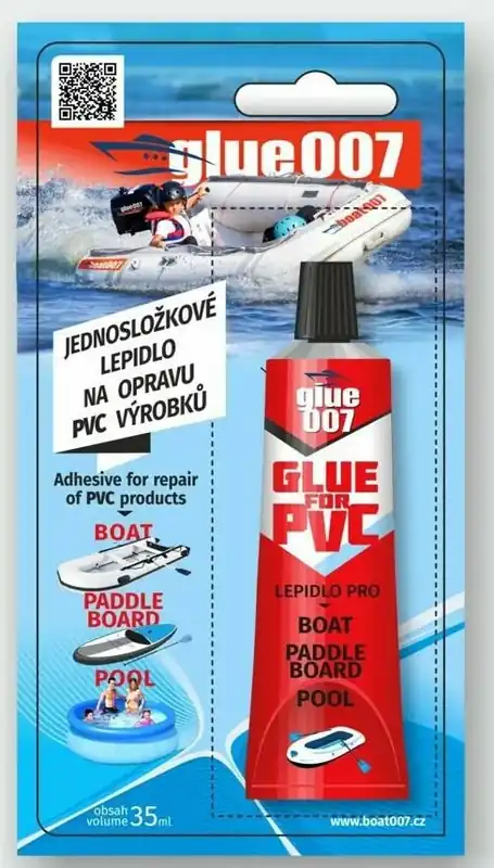GLUE007 - lepidlo na PVC, čluny, bazény, paddlebordy a další Levný