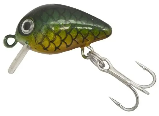 Kamasaki Wobler Bug Olejovo zelená šupinatá 2,5cm 1,5g Oblíbený