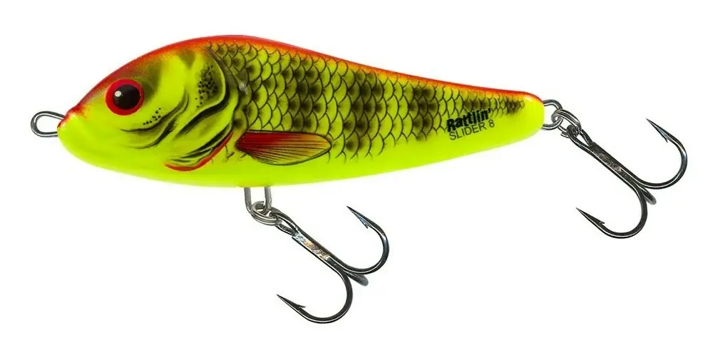 Nízká Cena SALMO Wobler Rattlin‘ Slider Supernatural Bright Perch - 8 cm