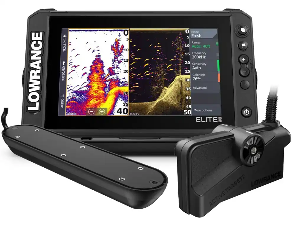 Pouze Dnes LOWRANCE ELITE FS 9 SE SONDOU ACTIVE IMAGING 3V1 + ACTIVE TARGET 2 + baterie a nabíječka ZDARMA