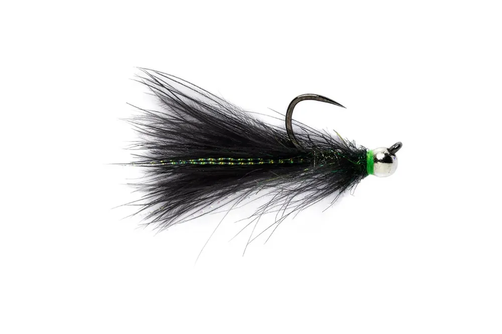 Super Cena Fuling Mill CDC JIG STREAMER BLACK BARBLESS