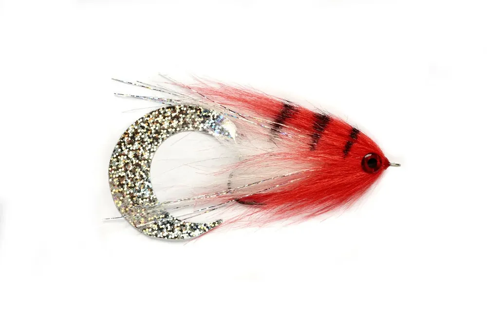 Fulling Mill Streamer Wiggle Tail White & Red Jen Po Omezenou Doba