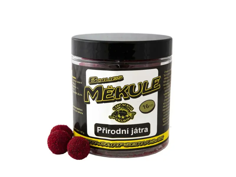 CARP SERVIS VÁCLAVÍK Boilies Měkule - 140 g/16 mm/Přírodní játra Zlevněný