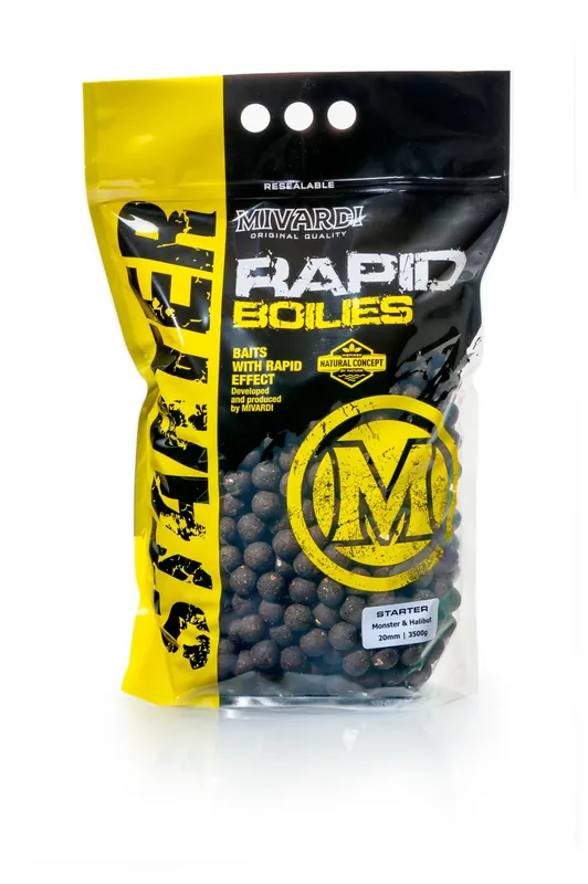 Nakupujte Hned MIVARDI Rapid Boilies Starter - Monster & Halibut (3500g 24mm)