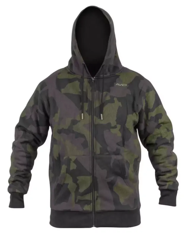 Víkendová Akce Avid Carp Mikina Distortion Camo ZIP AKCE