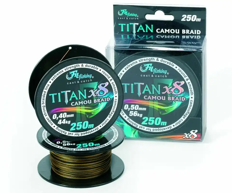Filfishing Sumcová Šňůra Titan Camou Braid 250m Vrácení Zdarma