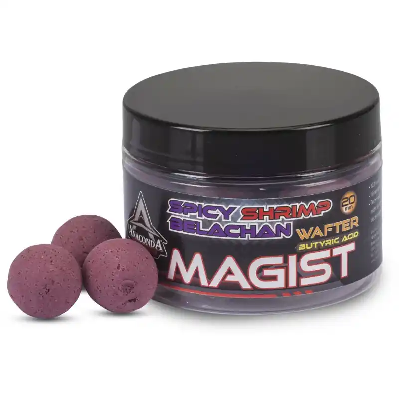 SAENGER Anaconda Vyvážené boilie Wafter Magist Spicy Shrimp Belachan 16mm/70g Akční Cena