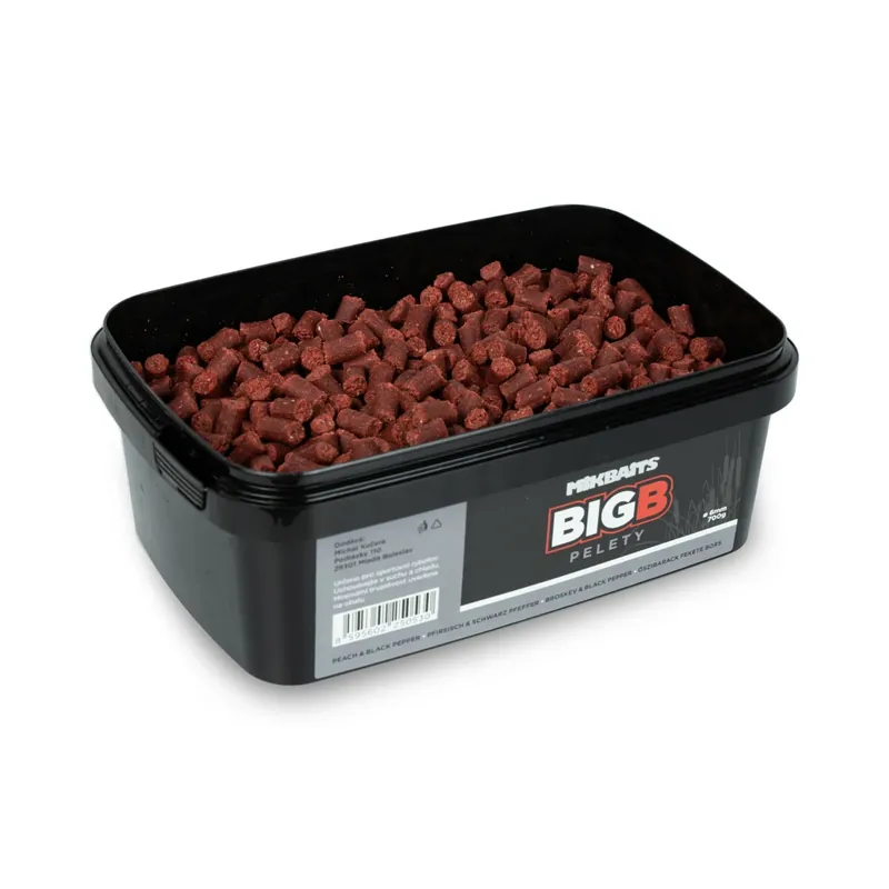 MIKBAITS BiG pelety 700g - Broskev&Black pepper 6mm Rychlé Dodání