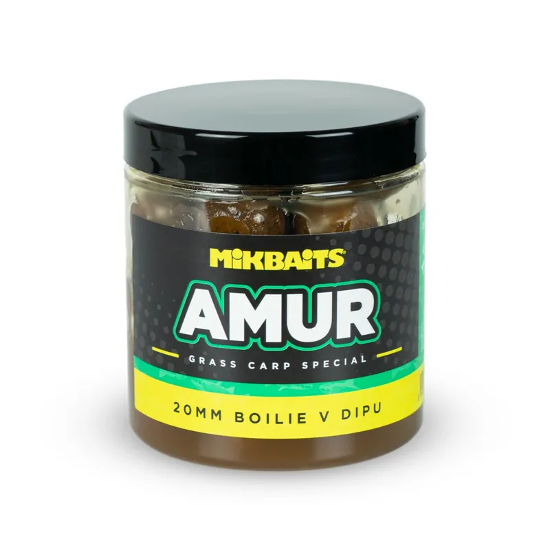 MIKBAITS Amur range - Amur 20mm boilie v dipu 250ml Omezená Nabídka
