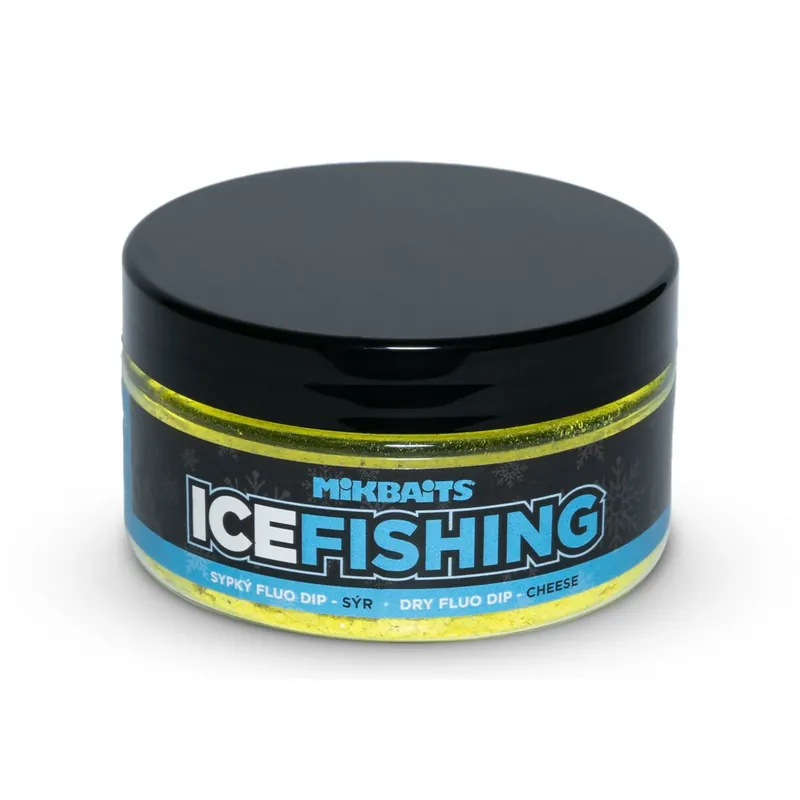 MIKBAITS ICE FISHING pstruh řada - Sypký fluo dip Sýr 100ml Super Cena