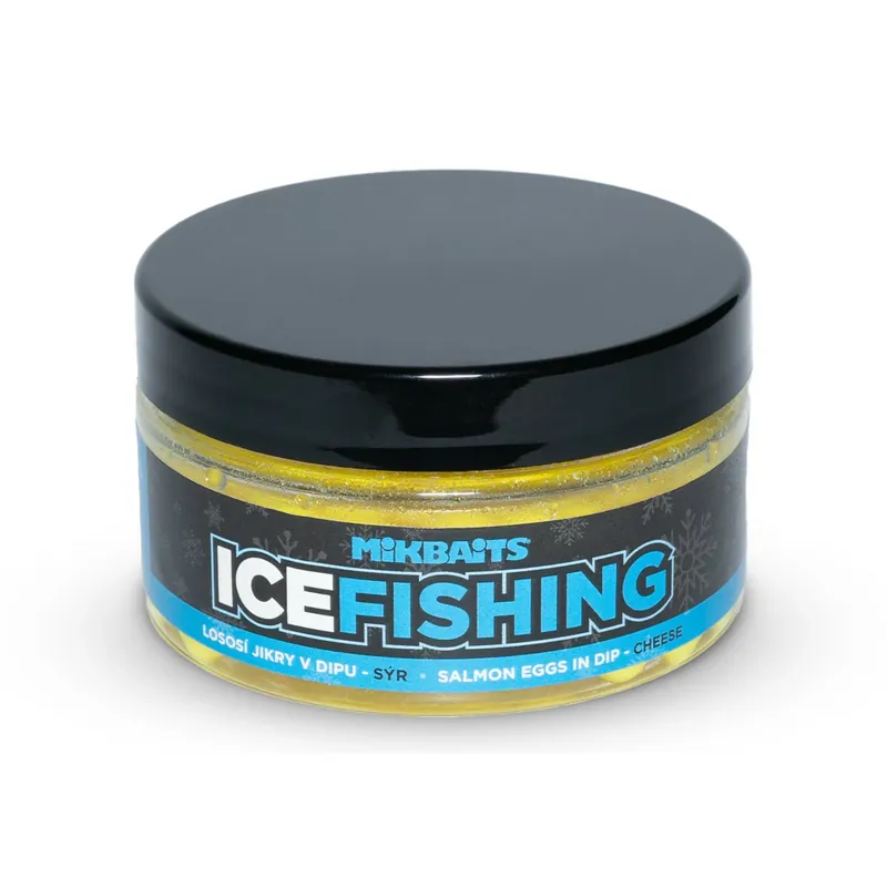 MIKBAITS ICE FISHING pstruh řada - Lososí jikry v dipu Sýr 100ml Originální