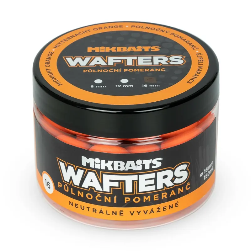 MIKBAITS Wafters vyvážené nástrahy 150ml - Půlnoční pomeranč 16mm Nová Kolekce