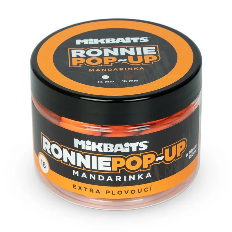 Časově Omezené MIKBAITS Ronnie pop-up 150ml - Mandarinka 16mm