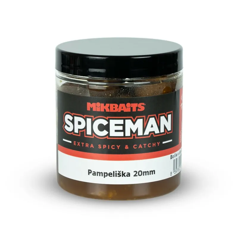 MIKBAITS Spiceman boilie v dipu 250ml - Pampeliška 20mm Výhodná Nabídka