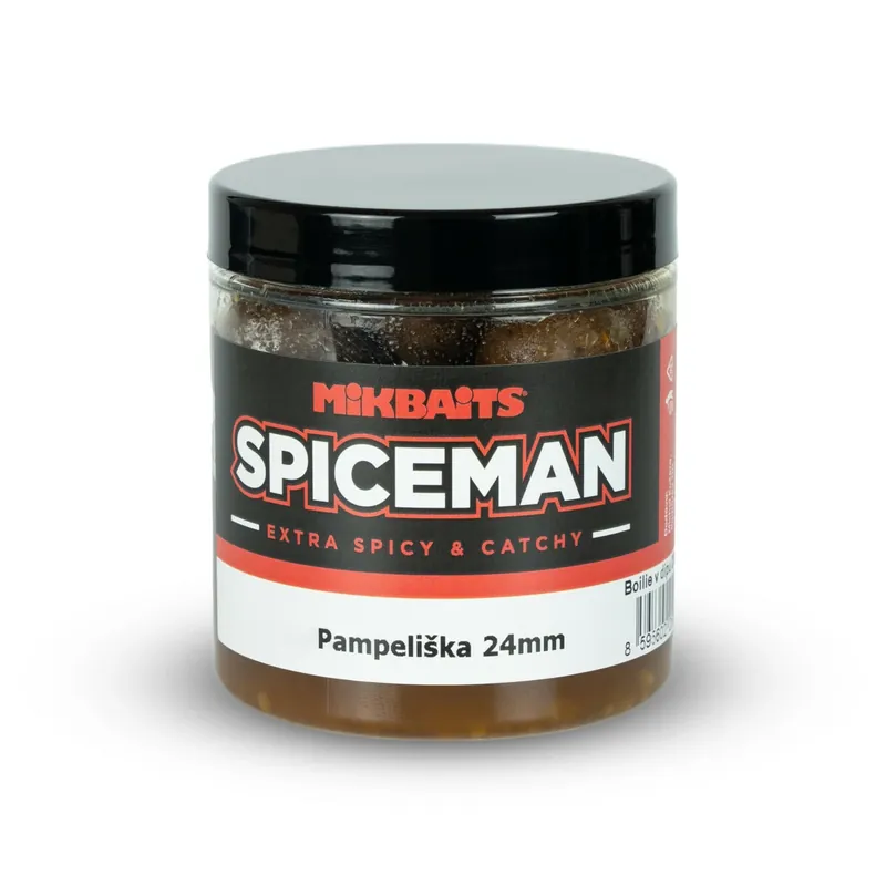 Top Prodej MIKBAITS Spiceman boilie v dipu 250ml - Pampeliška 24mm