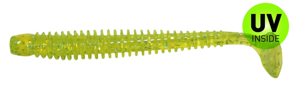 Cenová Bomba Relax Texas Shad 10 cm (4") Grün-Glitter 4 Stück