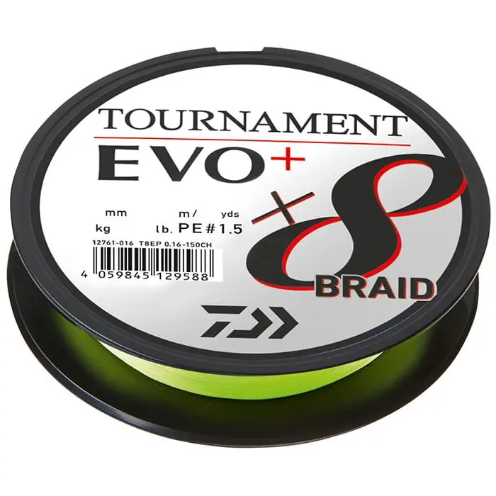 Daiwa Tournament X8 Braid Evo+ 0,16 mm 135 m 12,2 kg CH Horká Nabídka