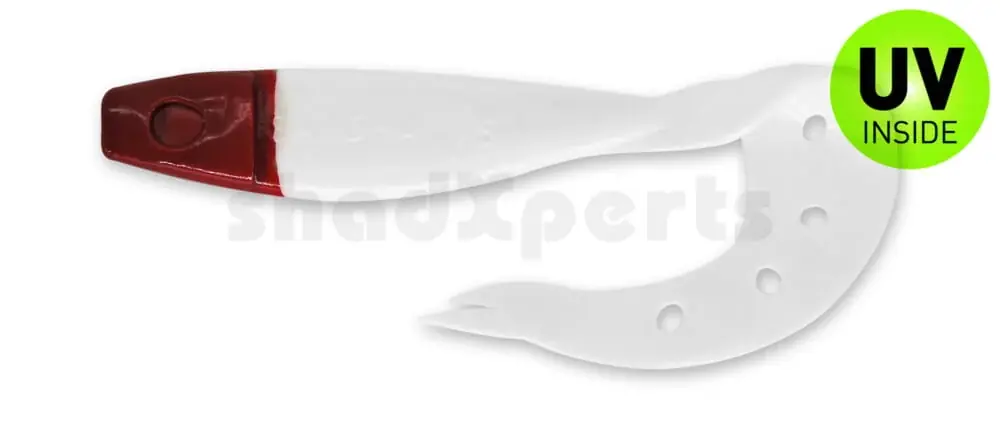 SX Sandra-Twister 12 cm (4,5") Reinweiß/Red Head 3 Stück Nová Kolekce