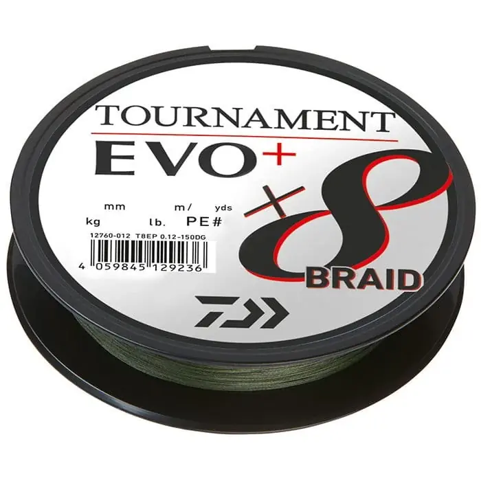 Daiwa Tournament X8 Braid EVO+ 0,14 mm 270 m 10,2 kg DG Sezónní Sleva
