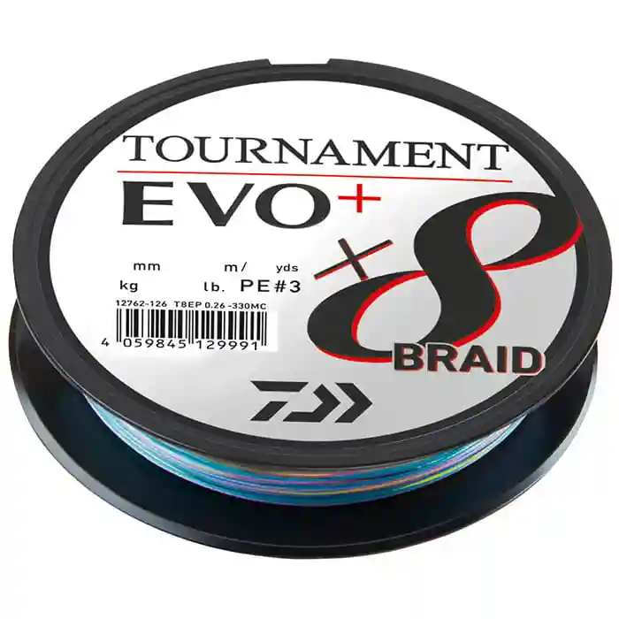 Zlevněný Daiwa Tournament X8 Braid EVO+ 0,16 mm 300 m 12,2 kg MC