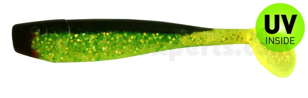 Relax King Shad 11 cm (4") Grünglitter/Schwarz 3 Stück Poslední Šance