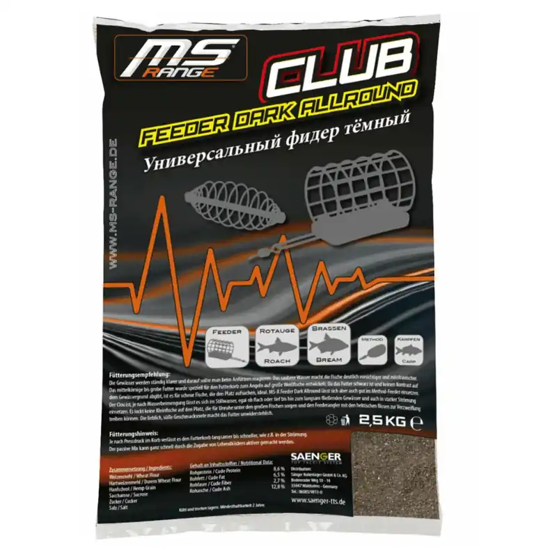 MS Range Club Feeder Dark 2,5kg Cenová Bomba