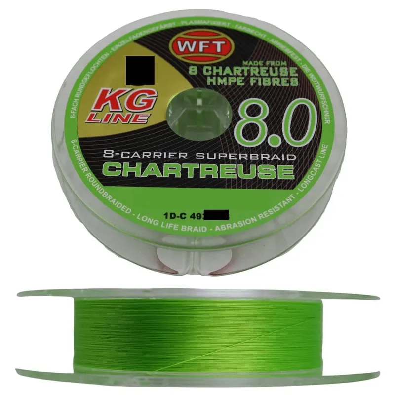Výprodej WFT KG 8.0 Superbraid 0,10 mm 150 m 13 kg chartreuse