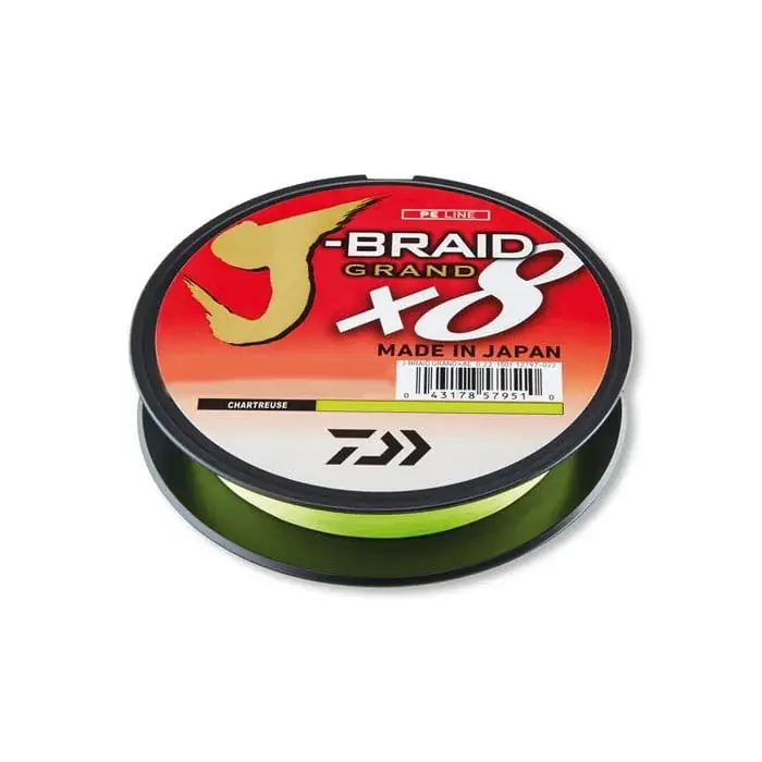 Nízká Cena Daiwa J-Braid Grand X8E 0,13 mm 270 m 8,5 kg Chartreuse