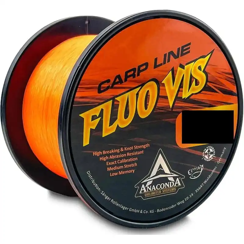 Anaconda Fluovis Carp Line 0,30 mm 7,6 kg 1200 m Orange Expresní Doručení