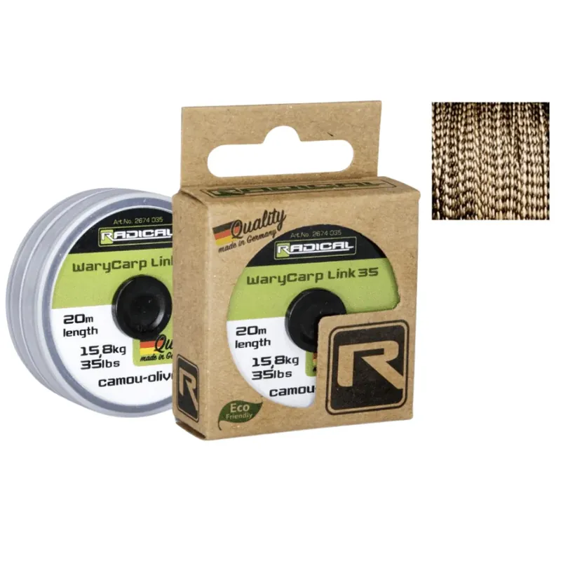 Koupit Online Radical Warycarp Link 35 0,65 mm 15,8 kg 20 Meter camou-olive