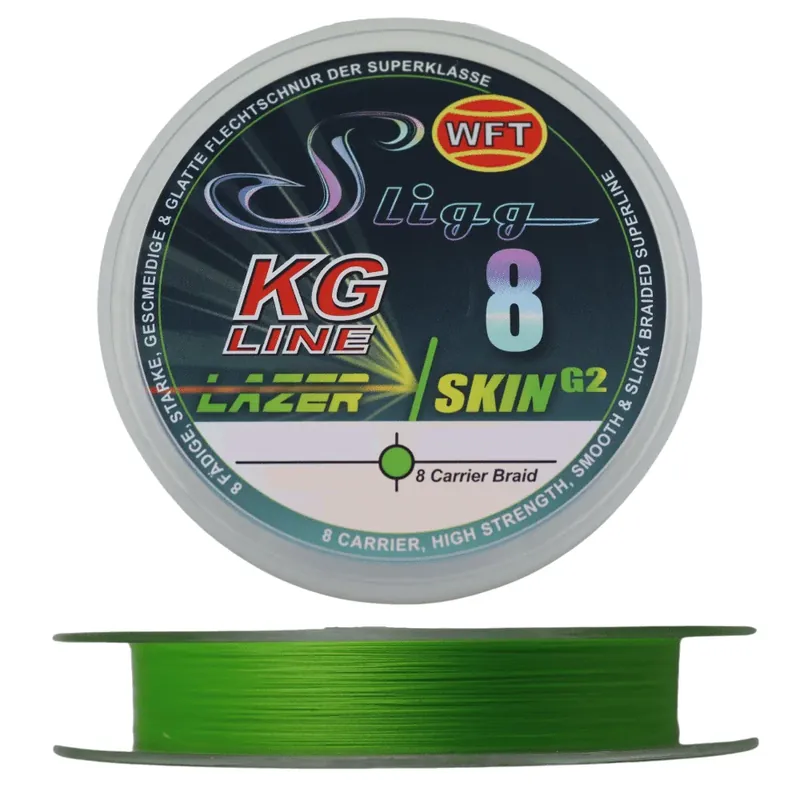 Zlevněný WFT Sligg 8 Lazer Skin G2 0,06 mm 5 kg 150 Meter Chartreuse