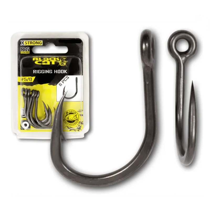 Black Cat Rigging Haken DG Größe 4/0 6 Stück Kup Teď