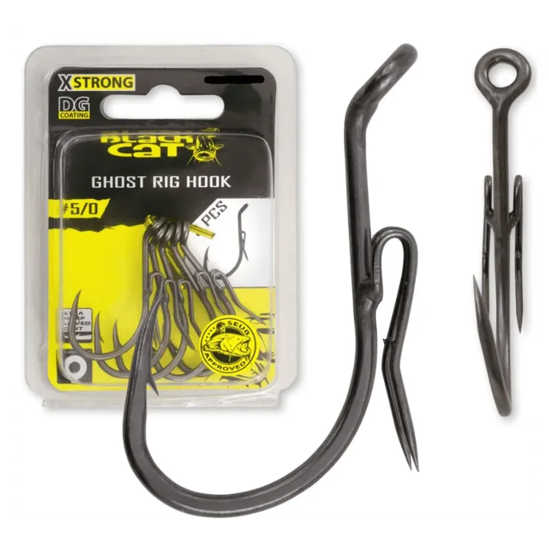 Black Cat Ghost Rig-Haken DG Größe 6/0 5 Stück Pouze Dnes