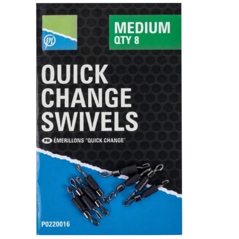 Preston Quick Change Swivels Medium 8 Stück Cenová Bomba