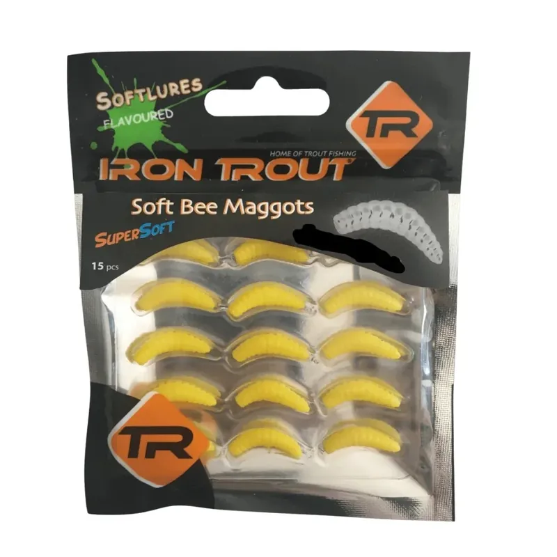 Akce Iron Trout Super Soft Bee Maggots Garlic 2,5 cm 15 Stück