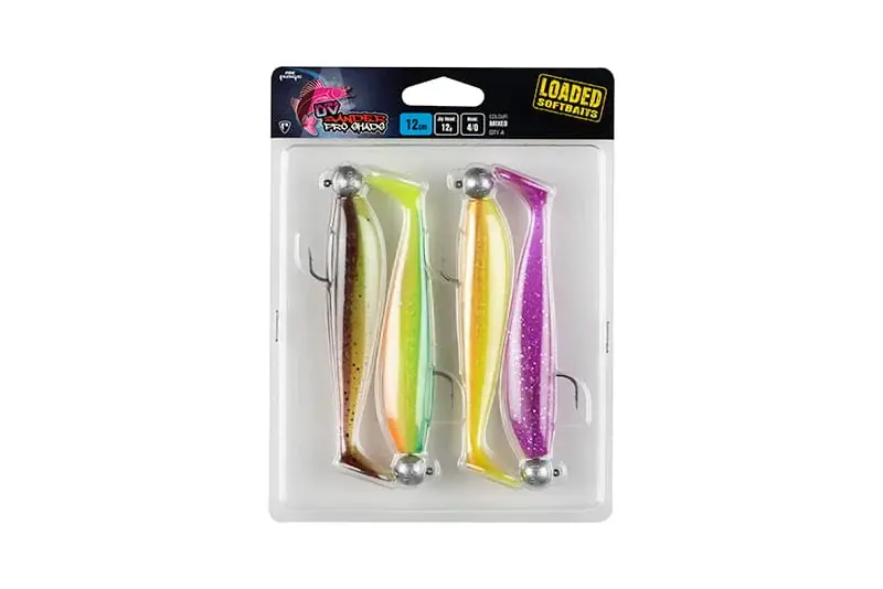 Fox Rage Zander Pro Shad 12 cm Mixed UV colour Größe 4/0 12 g 4 Stück Originální