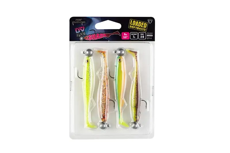 Výhodná Nabídka Fox Rage Slick Shad 9 cm Mixed UV Colour Größe 2/0 7 g 4 Stück