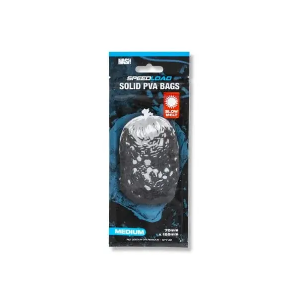 Nash Speedload Solid PVA Bag Slow Meld Medium 70 mm x 155 mm 20 Stück Must-Have