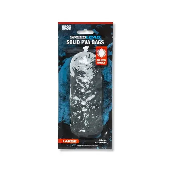 Nejlepší Cena Nash Speedload Solid PVA Bag Slow Melt Large 85 mm x 180 mm 20 Stück