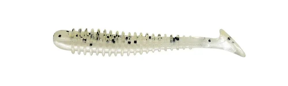Nejlepší Volba Relax Texas Shad 6,5 cm (2,5") perlweiss / klar salt´n pepper Glitter 5 Stück