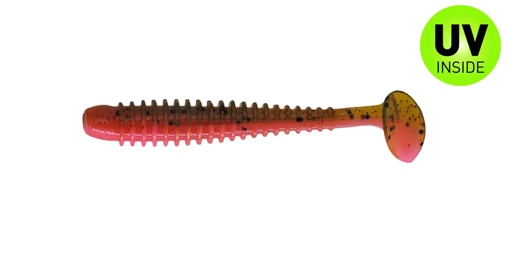 Relax Texas Shad 6,5 cm (2,5") Bubblegum / Kaulbarsch 5 Stück Sezónní Sleva