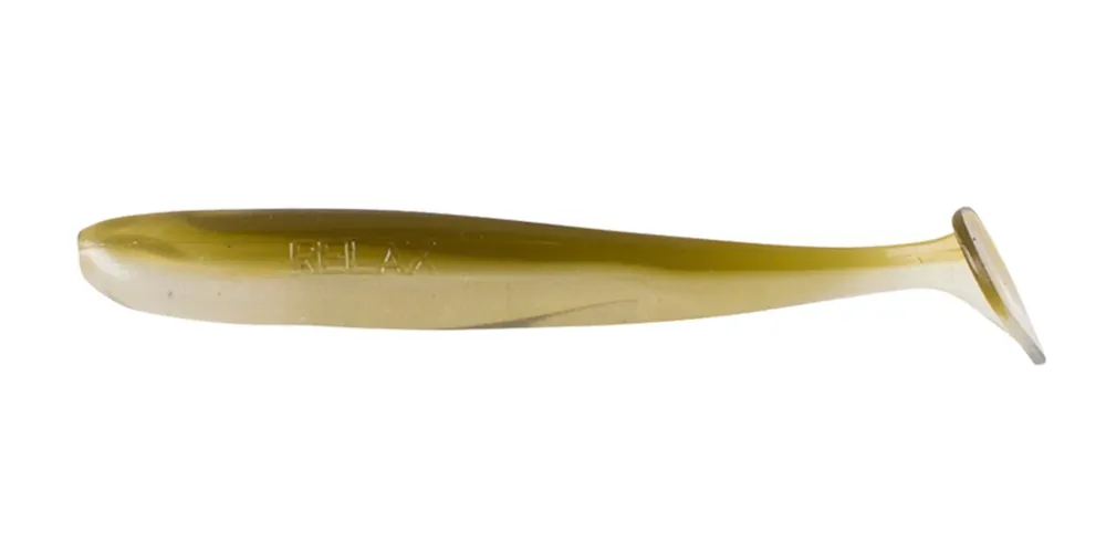 Nová Kolekce Relax Bass Shad 13 cm (4,5") Pearl White/Grün 2 Stück