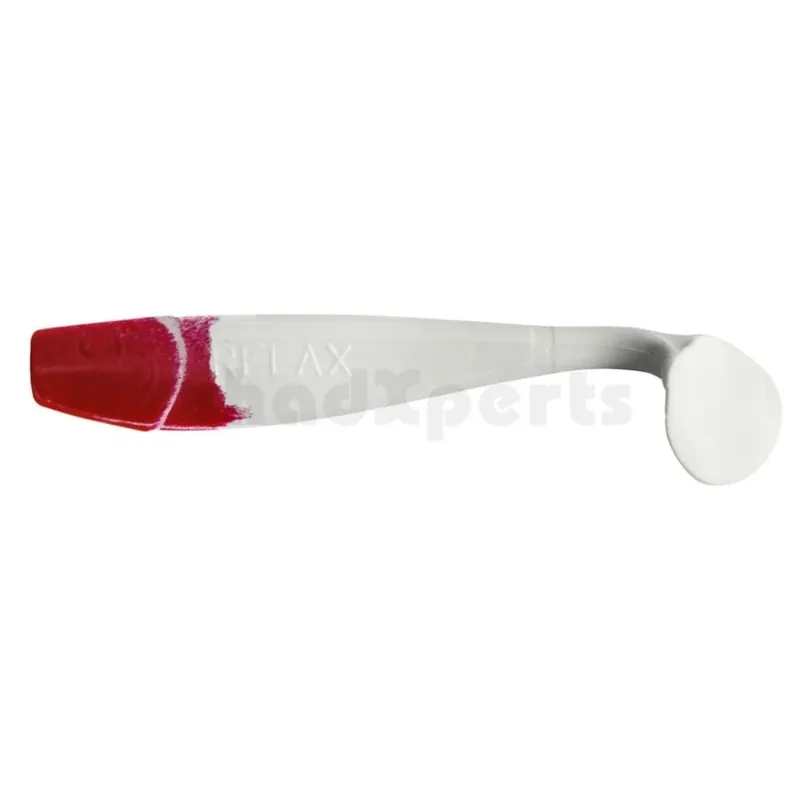 Relax King Shad 11cm (4") Reinweiß/RedHead 2 Stück Cenová Bomba