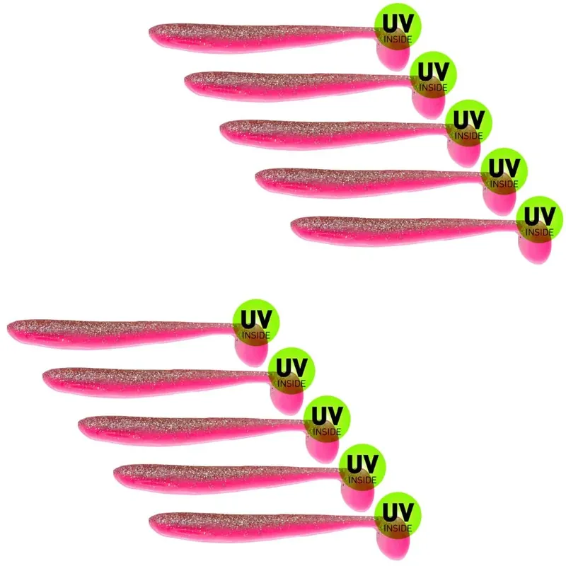 Top Prodej Relax Bass Shad 13cm (4,5") bubblegum/klar silber 10 Stück