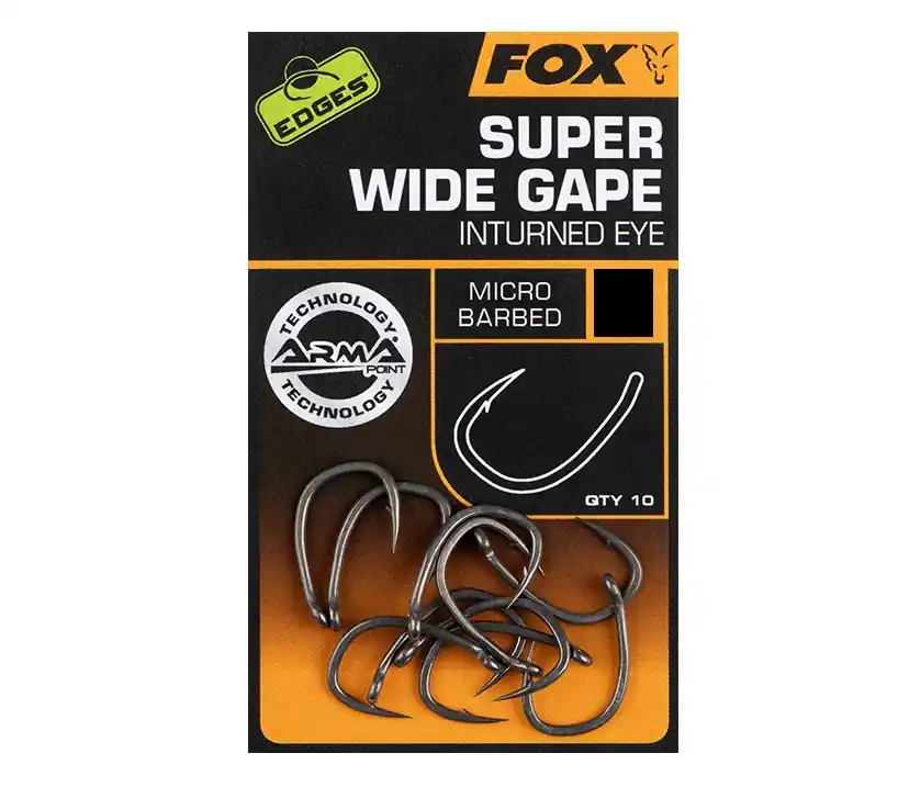Fox Edges Armapoint Super Wide Gape Inturned Eye Größe 06 10 Stück Akční Nabídka