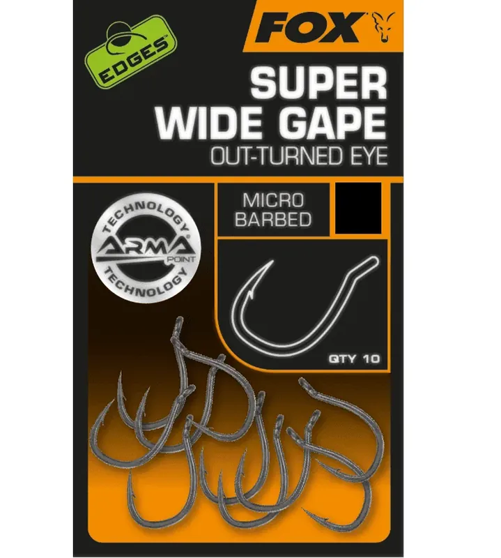 Fox Edges Armapoint Super Wide Gape Outturned Eye Größe 04 10 Stück Novinka