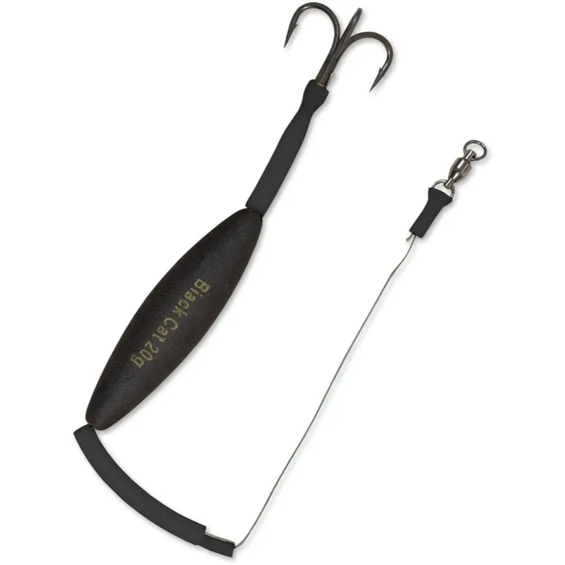 Hit Sezóny Black Cat Worm Pop Up Rig 80 cm Hakengröße 2/0